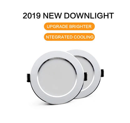 Waterproof Ceiling LED Downlight AC220V-240V Led Spot Light 18W 15W 12W 9W 7W Recess Lamp Round LED Recessed Downlight - GlowMart