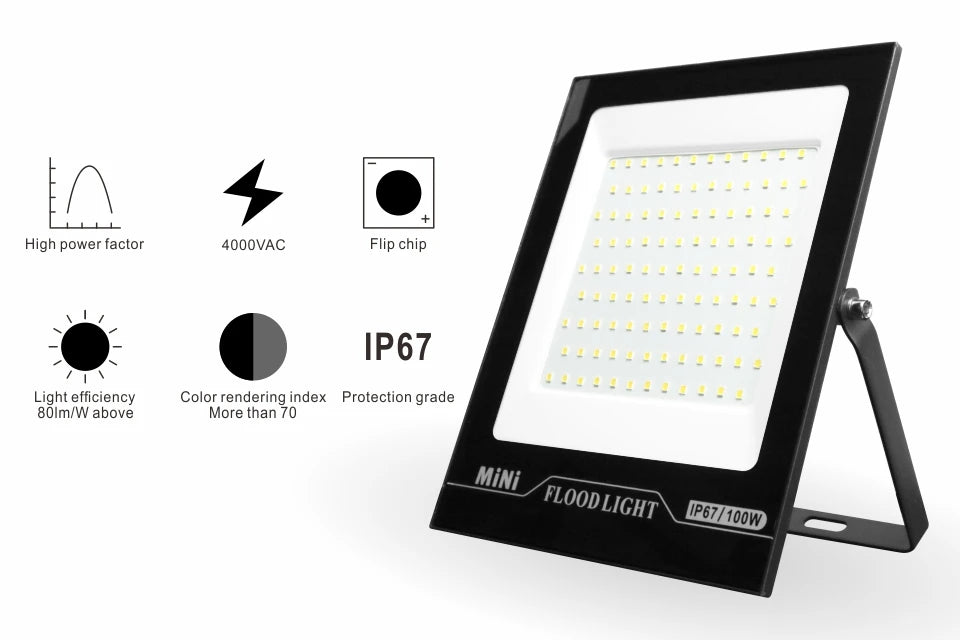 Led Flood Light 10W 20W 30W 50W 100W 150W Reflector Led IP67 Waterproof Floodlight Outdoor Spotlight Lighting Street Garden Lamp - GlowMart
