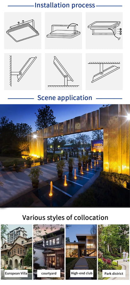 LED Flood Light 10W 20W 30W 50W 100W Floodlight IP68 Waterproof 220V-240V Spotlight Refletor Outdoor Graden Lighting Newest - GlowMart