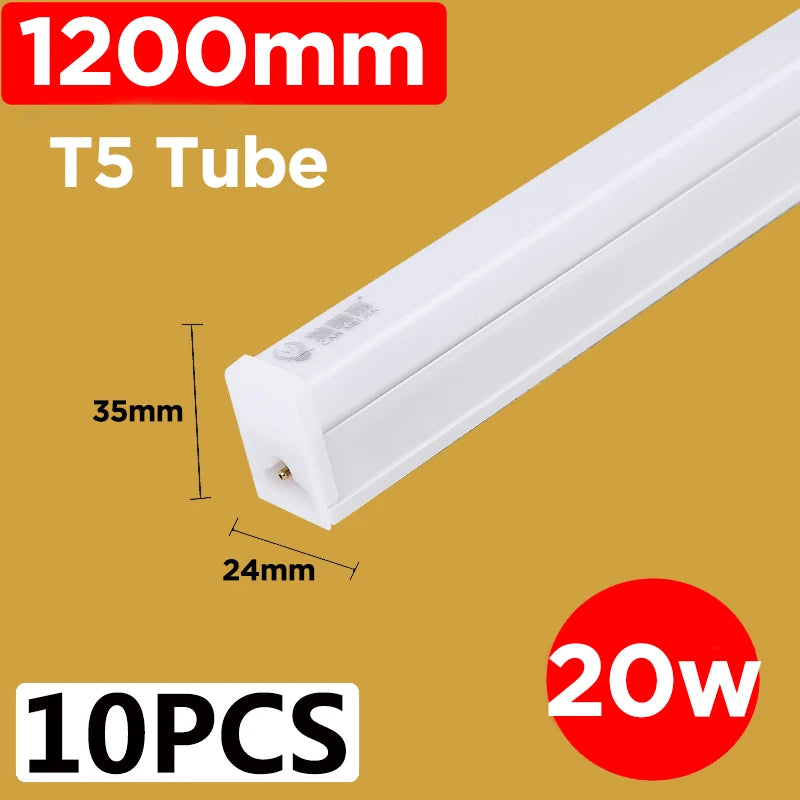 Led Lights Tube Home Lighting Kitchen Bedroom Garage Fixture t5/t8 Ceiling Linear Lamp Strip 220V Closet Cabinets 90/120cm Tube - GlowMart