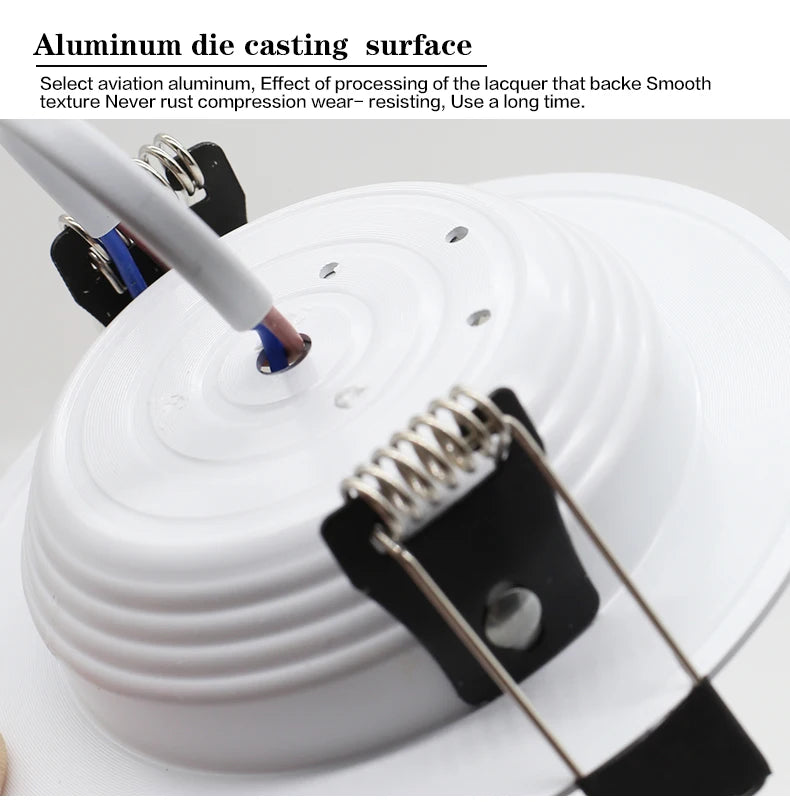 Waterproof Ceiling LED Downlight AC220V-240V Led Spot Light 18W 15W 12W 9W 7W Recess Lamp Round LED Recessed Downlight - GlowMart