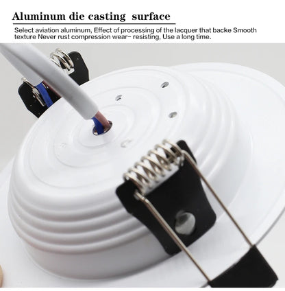 Waterproof Ceiling LED Downlight AC220V-240V Led Spot Light 18W 15W 12W 9W 7W Recess Lamp Round LED Recessed Downlight - GlowMart