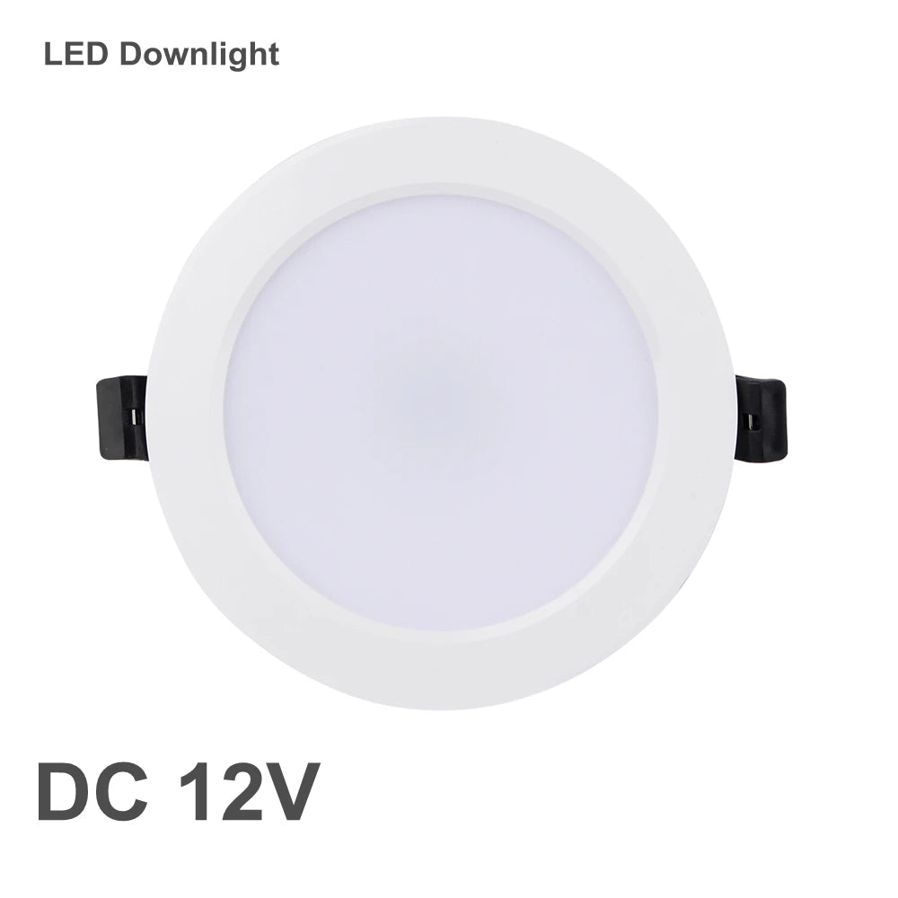 DC 12V Led Downlight 3W 6W 9W 12W 15W 18W 36W LED Ceiling Recessed Grid Aluminium Alloy Round Lamp Spot Light  For 12 Volts - GlowMart