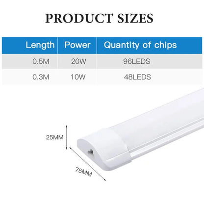 Led Tube Light 85-265V Led Bar Lamp Under Cabinets Lamp Tube Ceiling Wall Lamps Home Indoor Lighting Fixture For Kitchen Bedroom - GlowMart