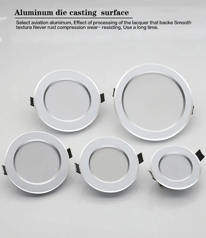 Waterproof Ceiling LED Downlight AC220V-240V Led Spot Light 18W 15W 12W 9W 7W Recess Lamp Round LED Recessed Downlight - GlowMart