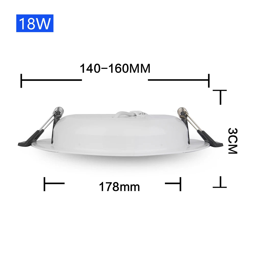 DC 12V Led Downlight 3W 6W 9W 12W 15W 18W 36W LED Ceiling Recessed Grid Aluminium Alloy Round Lamp Spot Light  For 12 Volts - GlowMart