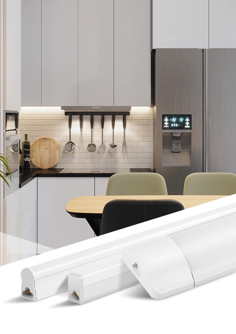Led Lights Tube Home Lighting Kitchen Bedroom Garage Fixture t5/t8 Ceiling Linear Lamp Strip 220V Closet Cabinets 90/120cm Tube - GlowMart
