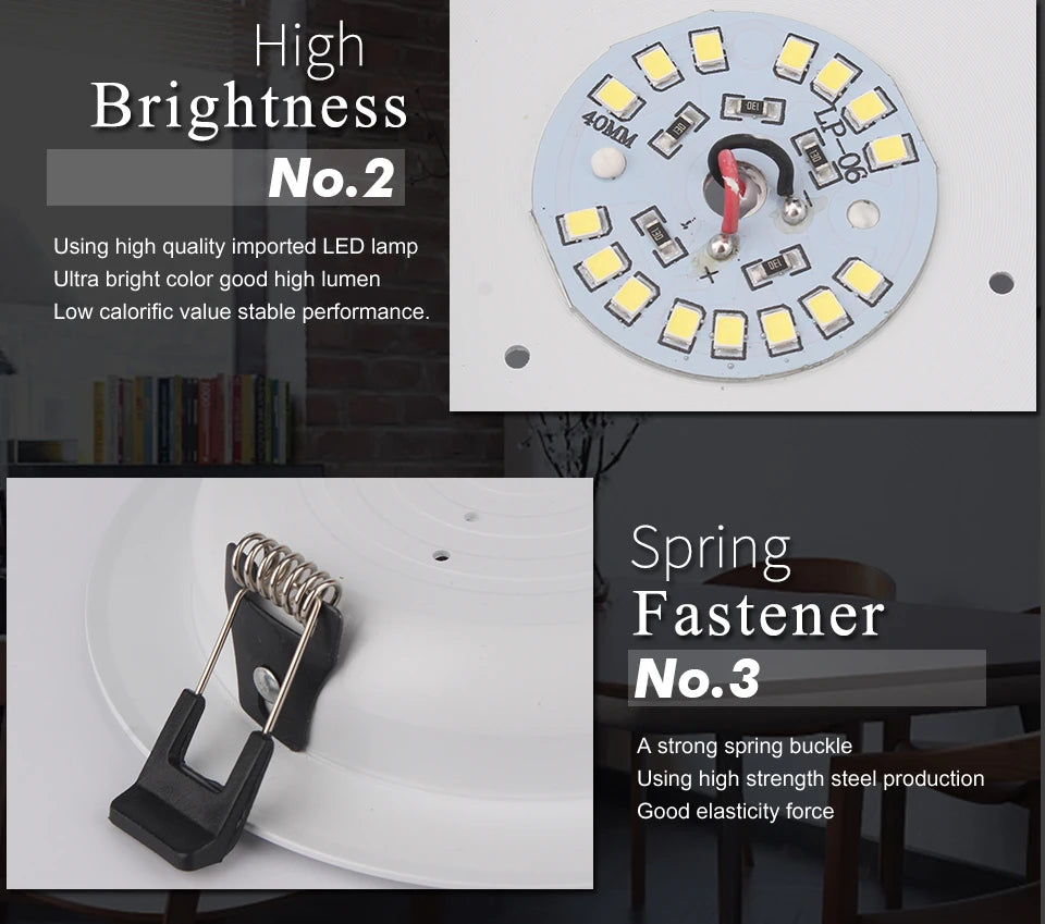 DC 12V Led Downlight 3W 6W 9W 12W 15W 18W 36W LED Ceiling Recessed Grid Aluminium Alloy Round Lamp Spot Light  For 12 Volts - GlowMart