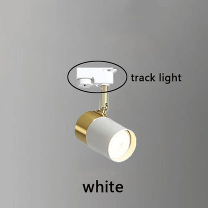 Led track ceiling lamp freely collocation spotlight home background wall living room clothing store guide rail slide track ceil - GlowMart