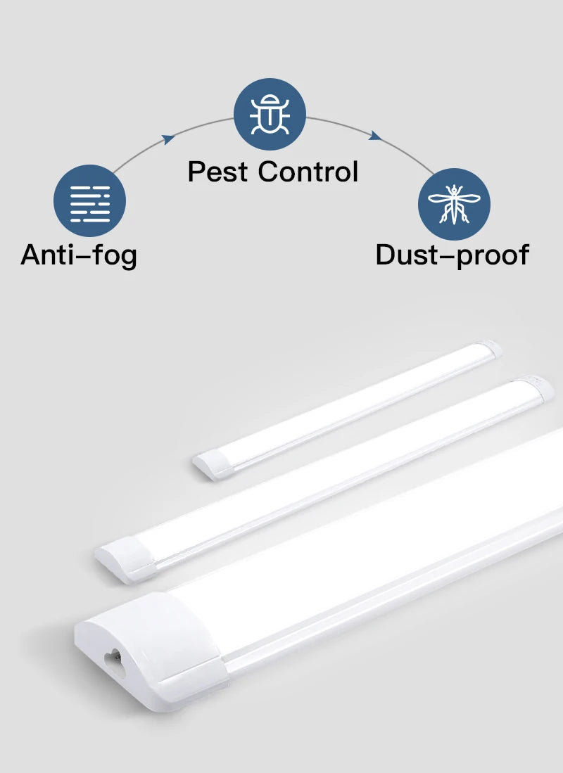 Led Lights Tube Home Lighting Kitchen Bedroom Garage Fixture t5/t8 Ceiling Linear Lamp Strip 220V Closet Cabinets 90/120cm Tube - GlowMart