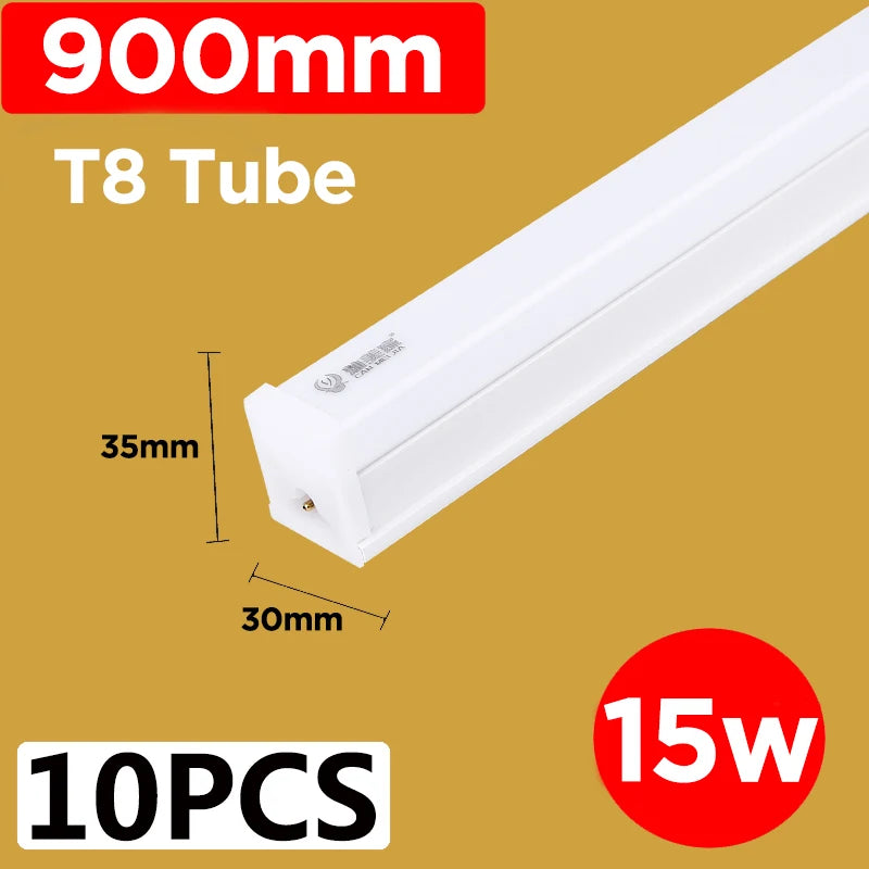 Led Lights Tube Home Lighting Kitchen Bedroom Garage Fixture t5/t8 Ceiling Linear Lamp Strip 220V Closet Cabinets 90/120cm Tube - GlowMart