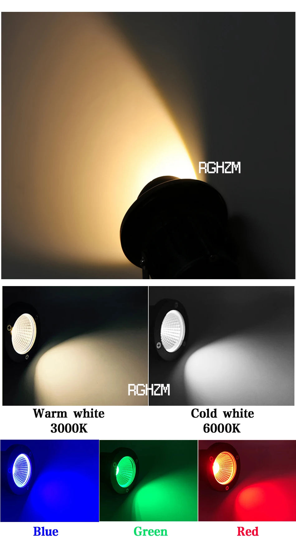4pcs LED COB Garden Lights 3W 5W 7W 10W Outdoor Spike Lawn Lamp Street Waterproof Landscape Lighting DC12V Spotlights AC110V220V - GlowMart