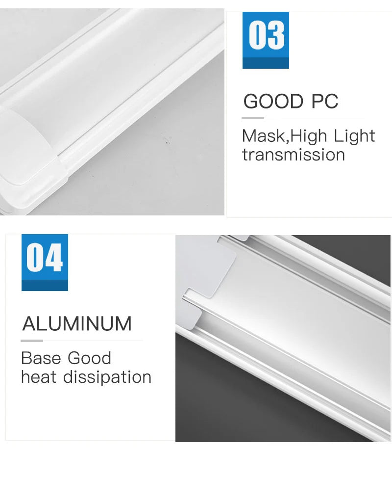 LED Tube Lights Cabinet Light 110V 220V LED Lamps Ceiling Bar Lights Wall Lamp LED Tubo Light Kitchen Workshop Lamp Night Light - GlowMart