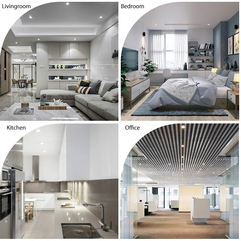 Led Downlight 220v 18W 15W 12W Ceiling Light 9W 5W Recessed Down light Round Led Panel Light Spotlight Indoor Lighting - GlowMart