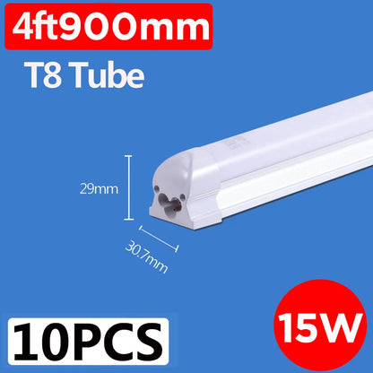 Led Lights Tube Home Lighting Kitchen Bedroom Garage Fixture t5/t8 Ceiling Linear Lamp Strip 220V Closet Cabinets 90/120cm Tube - GlowMart