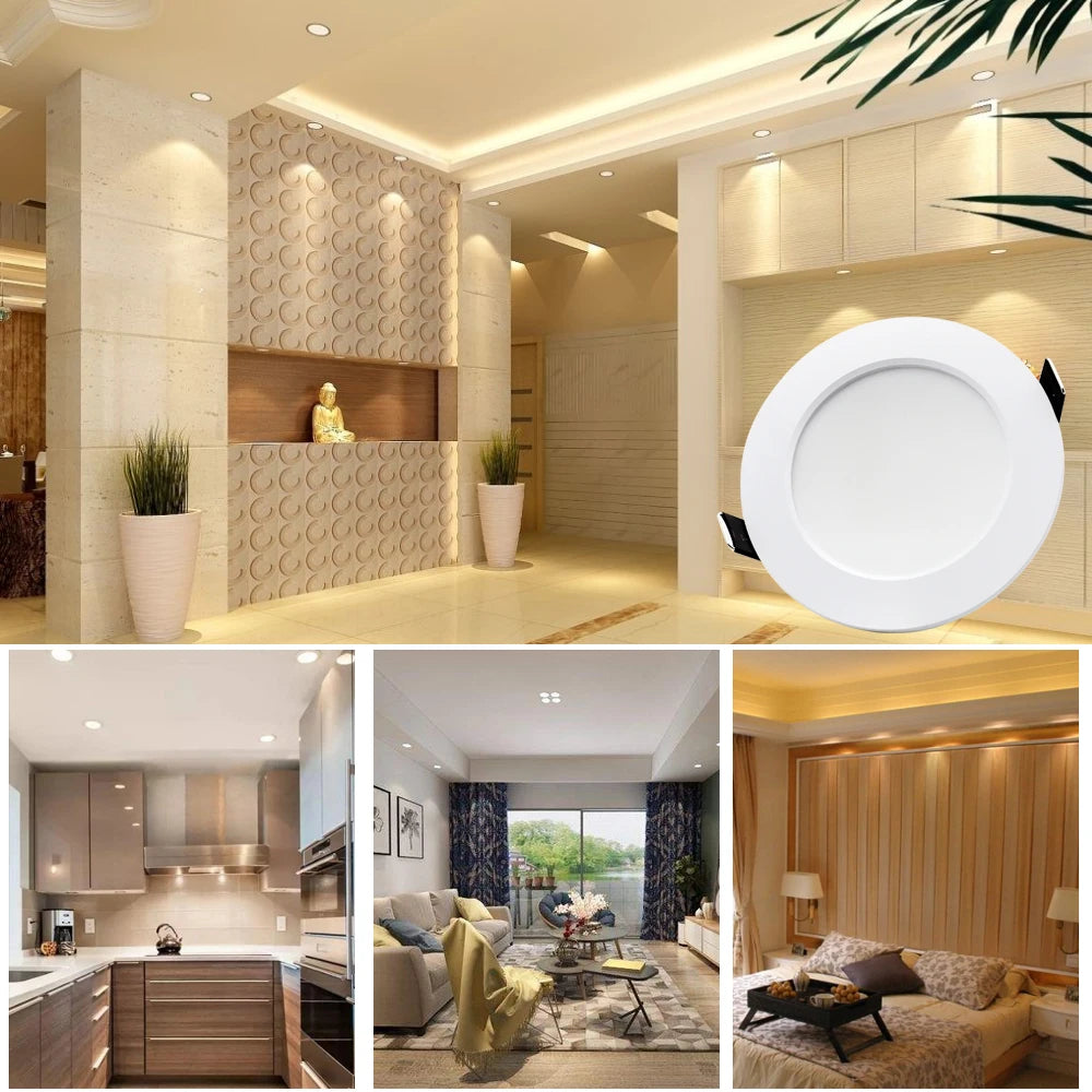 10Pcs/lot LED Downlight AC 220V 7W 9W 12W 15W 18W Round Recessed Light Waterproof Spot Lamp Down Light Kitchen LED Spot Light - GlowMart