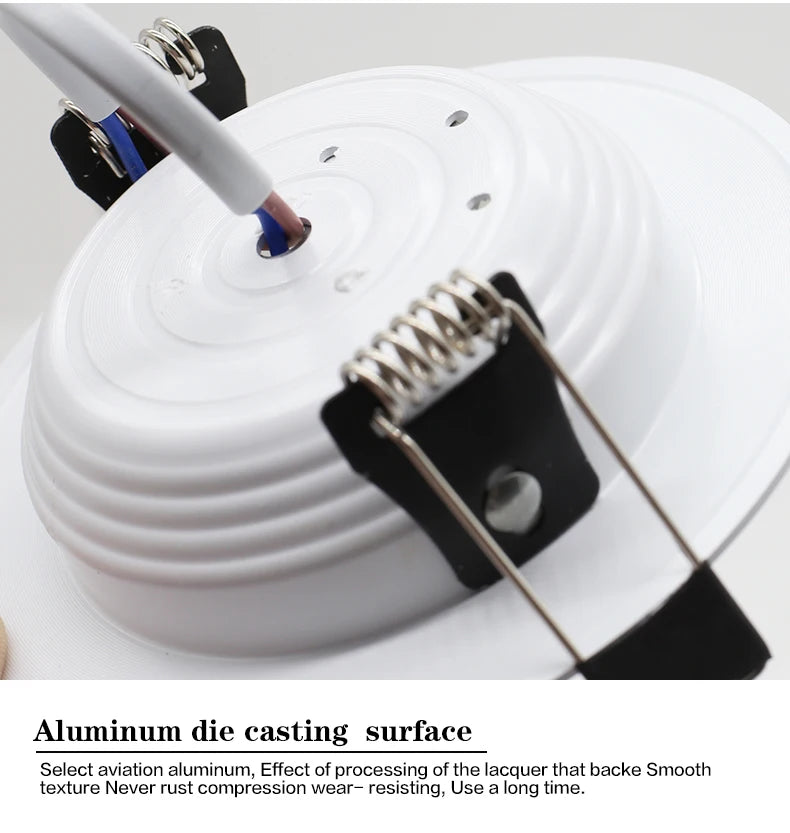 10Pcs/lot LED Downlight AC 220V 7W 9W 12W 15W 18W Round Recessed Light Waterproof Spot Lamp Down Light Kitchen LED Spot Light - GlowMart