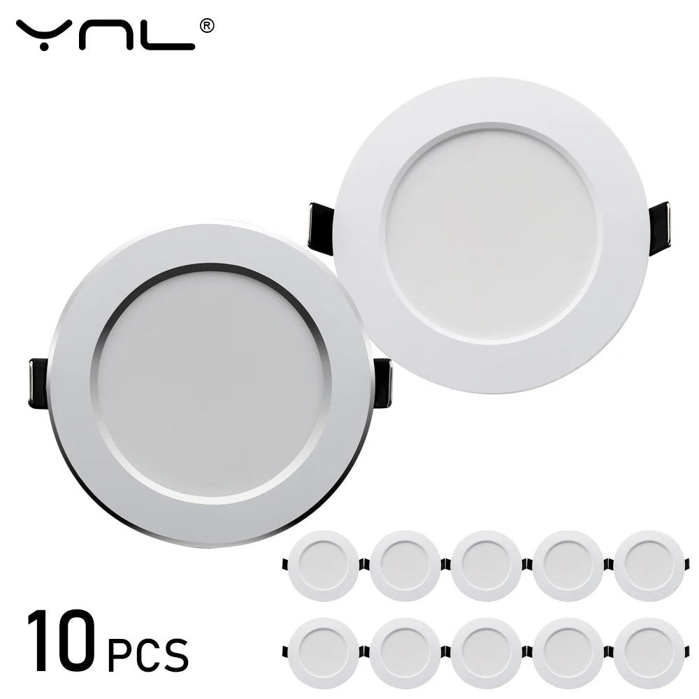10Pcs/lot LED Downlight AC 220V 7W 9W 12W 15W 18W Round Recessed Light Waterproof Spot Lamp Down Light Kitchen LED Spot Light - GlowMart