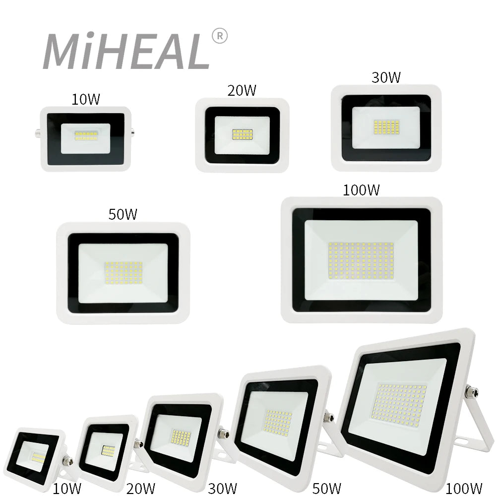 LED Flood Light 10W 20W 30W 50W 100W Floodlight IP68 Waterproof 220V-240V Spotlight Refletor Outdoor Graden Lighting Newest - GlowMart
