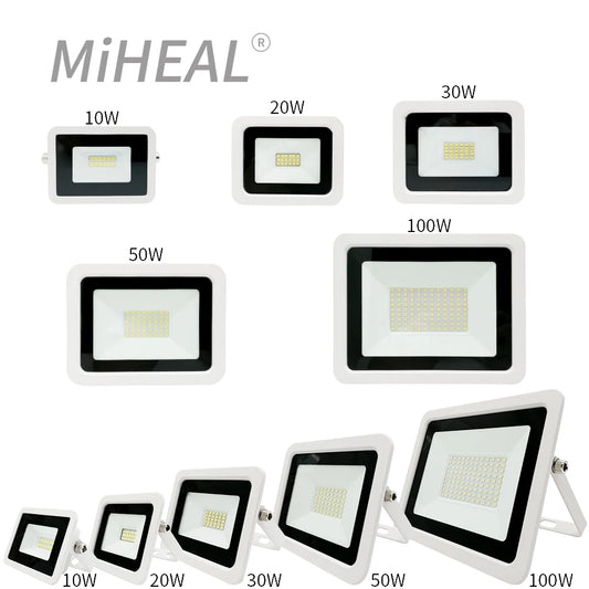 LED Flood Light 10W 20W 30W 50W 100W Floodlight IP68 Waterproof 220V-240V Spotlight Refletor Outdoor Graden Lighting Newest - GlowMart
