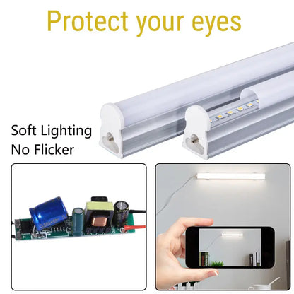 T5 Led Tube Light 0.3m 1ft 2835 SMD Strip Bar 220V 230V 240V Nature White 4000K Red Ice Blue Green Pink Yellow Cool White 6500K - GlowMart