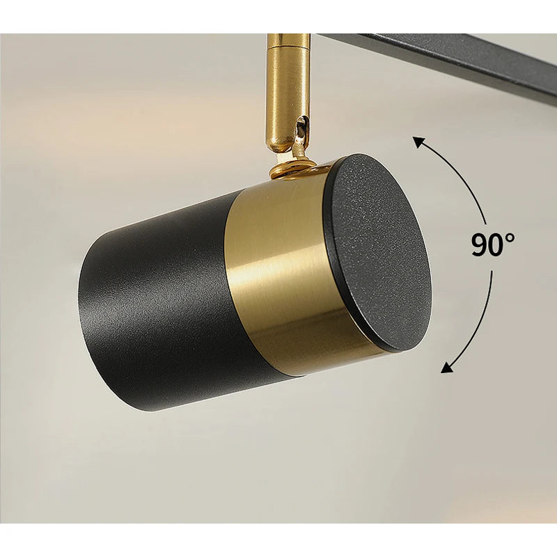 Led track ceiling lamp freely collocation spotlight home background wall living room clothing store guide rail slide track ceil - GlowMart