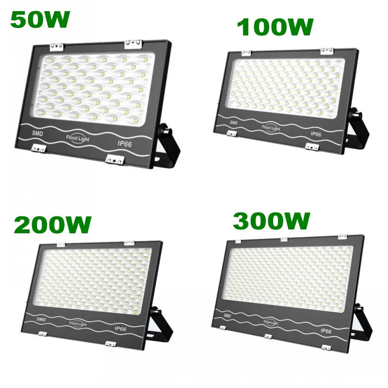 220V 50W 100W 200W 300W 400W Bouwlamp Led Flood Light IP65 for Construction Parking Indoor/Outdoor Decor Led Projectors Lights - GlowMart