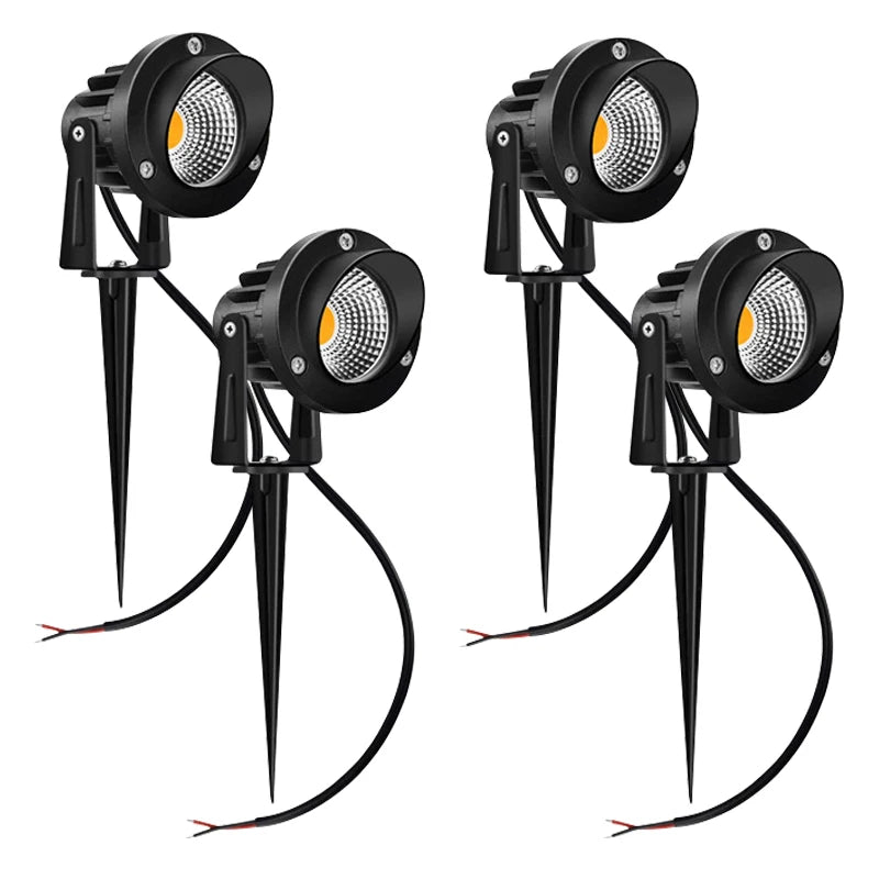4pcs LED COB Garden Lights 3W 5W 7W 10W Outdoor Spike Lawn Lamp Street Waterproof Landscape Lighting DC12V Spotlights AC110V220V - GlowMart