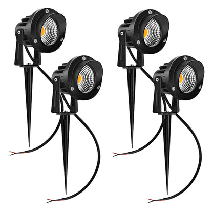 4pcs LED COB Garden Lights 3W 5W 7W 10W Outdoor Spike Lawn Lamp Street Waterproof Landscape Lighting DC12V Spotlights AC110V220V - GlowMart