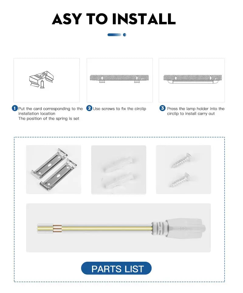 Led Tube Light 85-265V Led Bar Lamp Under Cabinets Lamp Tube Ceiling Wall Lamps Home Indoor Lighting Fixture For Kitchen Bedroom - GlowMart