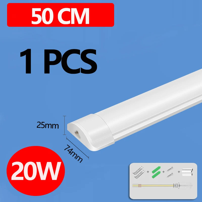 Led Lights Tube Home Lighting Kitchen Bedroom Garage Fixture t5/t8 Ceiling Linear Lamp Strip 220V Closet Cabinets 90/120cm Tube - GlowMart