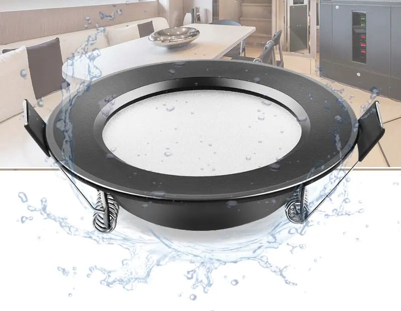 LED Downlight 220V Black Waterproof Ceiling Lamp 3w 5w 7w 9w12w15w 18W Aluminum Recessed Downlights Round Led Panel Light Indoor - GlowMart