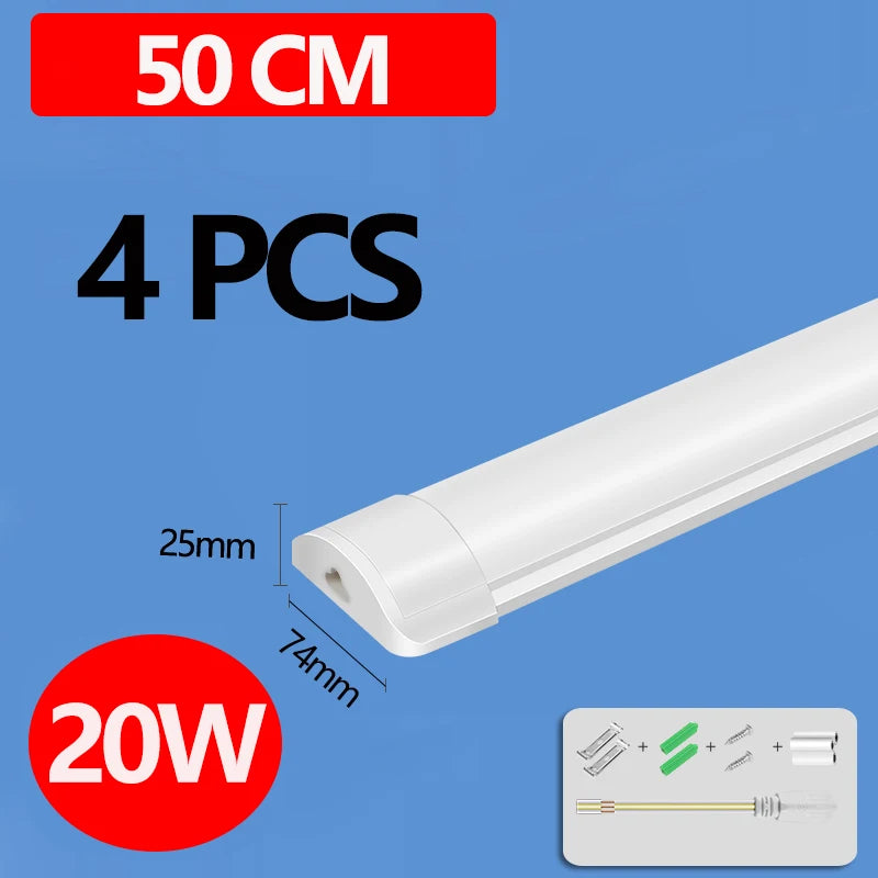 Led Lights Tube Home Lighting Kitchen Bedroom Garage Fixture t5/t8 Ceiling Linear Lamp Strip 220V Closet Cabinets 90/120cm Tube - GlowMart