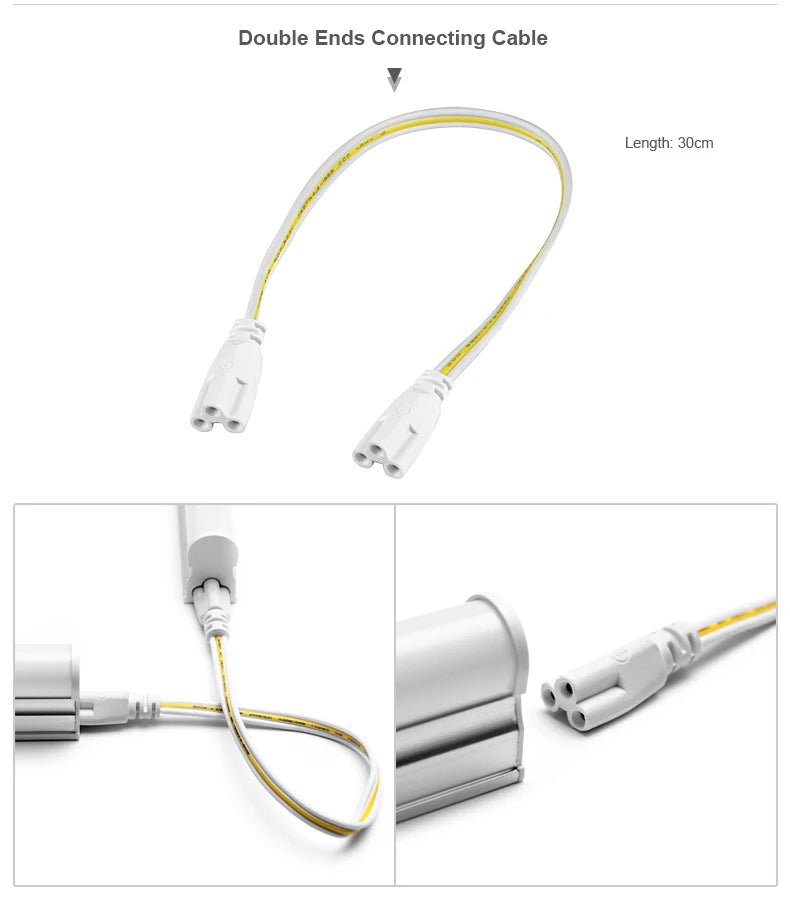 T5 T8 fluorescent lamp LED lamp 30cm 60cm 6w 10W cold white light 110V 220V LED lamp integration, kitchen lighting - GlowMart