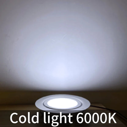 LED 12V downlight IP65 waterproof Camping car bathroom ceiling ultra-thin 24V cabinet light embedded 3W Showcase mini spotlight - GlowMart
