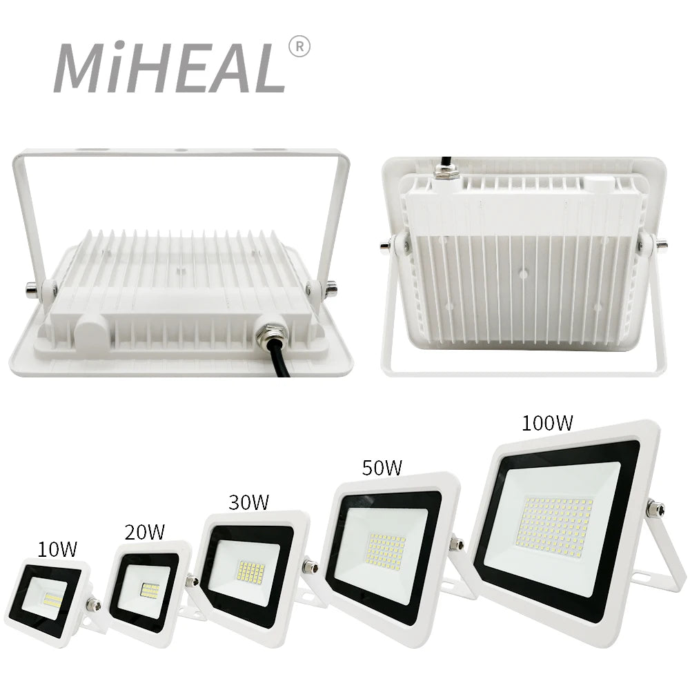 LED Flood Light 10W 20W 30W 50W 100W Floodlight IP68 Waterproof 220V-240V Spotlight Refletor Outdoor Graden Lighting Newest - GlowMart
