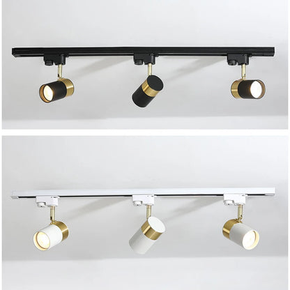 Led track ceiling lamp freely collocation spotlight home background wall living room clothing store guide rail slide track ceil - GlowMart