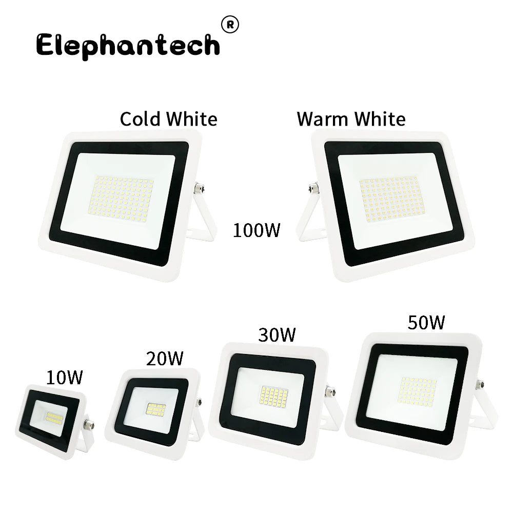 Led Flood Light 10W 20W 30W 50W 100W Floodlight Outdoor Wall Reflector Garden Square Spotlight IP68 Waterproof Outdoor Lighting - GlowMart