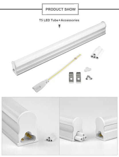 T5 T8 fluorescent lamp LED lamp 30cm 60cm 6w 10W cold white light 110V 220V LED lamp integration, kitchen lighting - GlowMart