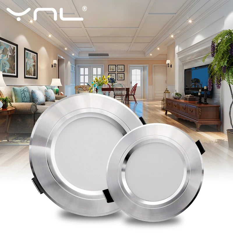 Led Downlight 220v 18W 15W 12W Ceiling Light 9W 5W Recessed Down light Round Led Panel Light Spotlight Indoor Lighting - GlowMart