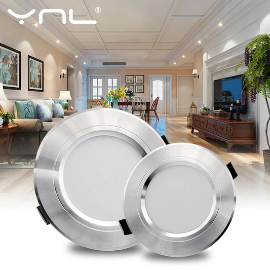 Led Downlight 220v 18W 15W 12W Ceiling Light 9W 5W Recessed Down light Round Led Panel Light Spotlight Indoor Lighting - GlowMart