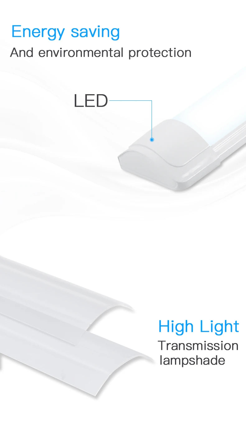 Led Tube Light 85-265V Led Bar Lamp Under Cabinets Lamp Tube Ceiling Wall Lamps Home Indoor Lighting Fixture For Kitchen Bedroom - GlowMart