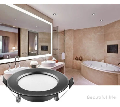 LED Downlight 220V Black Waterproof Ceiling Lamp 3w 5w 7w 9w12w15w 18W Aluminum Recessed Downlights Round Led Panel Light Indoor - GlowMart