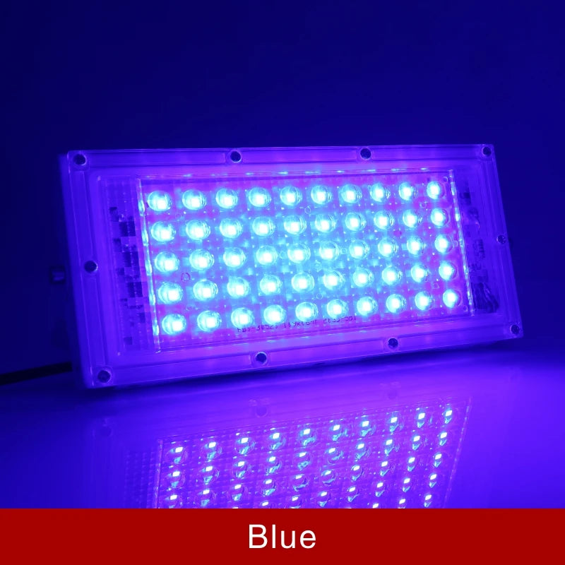 Led Flood Light 50W 220V Outdoor Floodlight IP65 Waterproof LED Street Lamp Cold/Warm white Red Green Blue RGB Spotlight - GlowMart