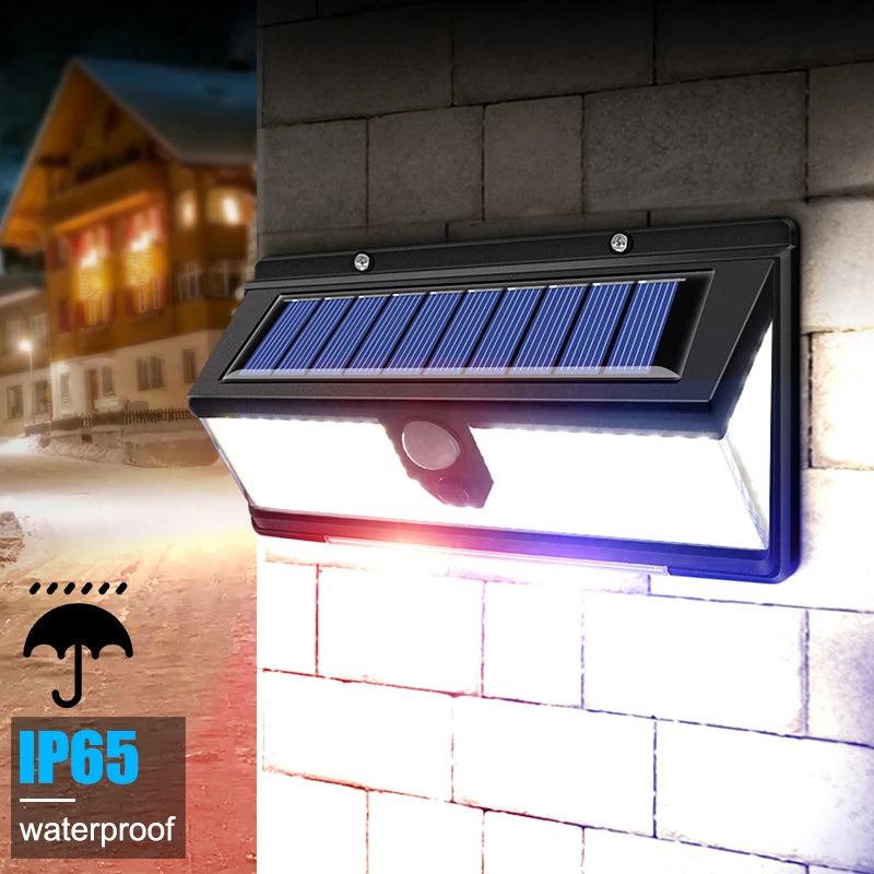 solar led light outdoor garden decoration 190led Lights With 4 working mode IP65 waterproof Solar Motion Sensor Wall Lamps - GlowMart