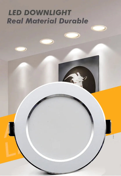 Waterproof Ceiling LED Downlight AC220V-240V Led Spot Light 18W 15W 12W 9W 7W Recess Lamp Round LED Recessed Downlight - GlowMart