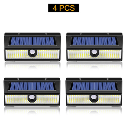 solar led light outdoor garden decoration 190led Lights With 4 working mode IP65 waterproof Solar Motion Sensor Wall Lamps - GlowMart
