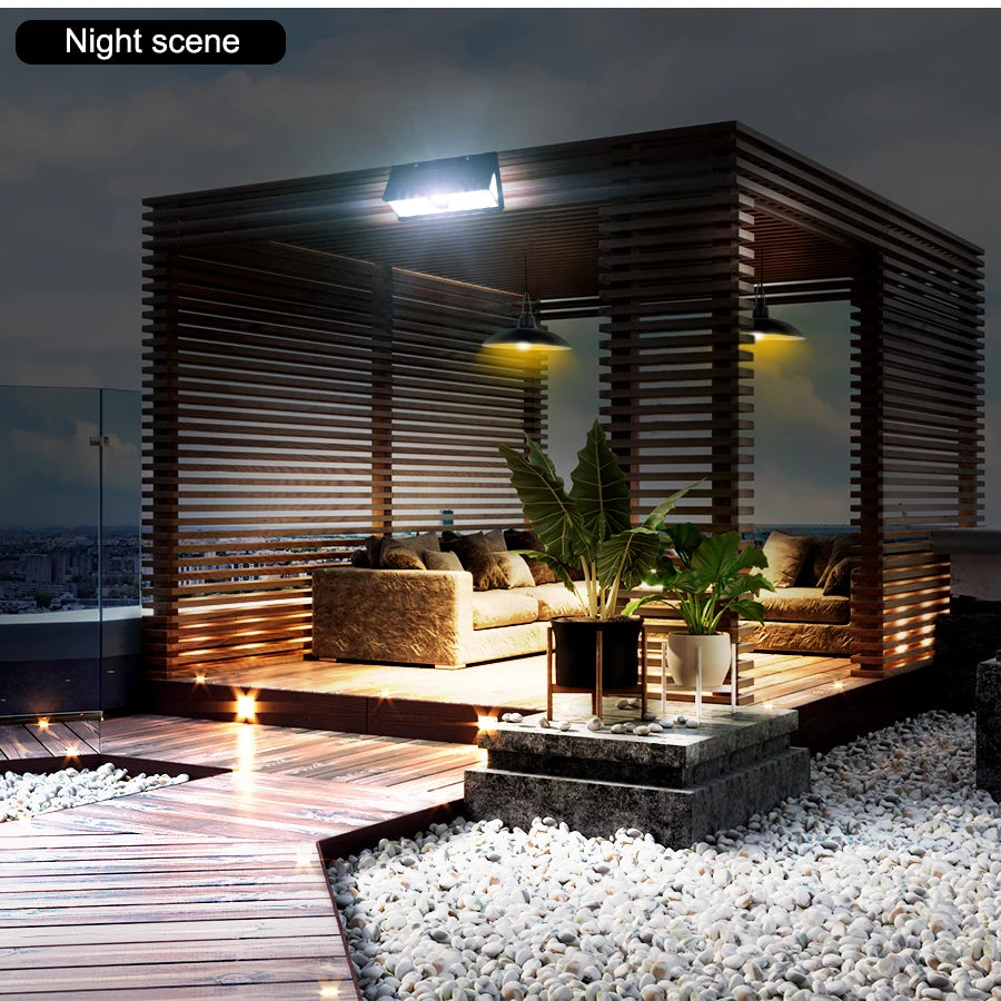 solar led light outdoor garden decoration 190led Lights With 4 working mode IP65 waterproof Solar Motion Sensor Wall Lamps - GlowMart