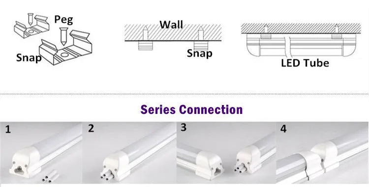 LED Tube 10PCS LED T5 Tubes Light 30cm 60cm 90cm 120cm T5 Tubes SMD2835 Brightness LED T5 Lamp Tube AC86-265V for Room Lighting - GlowMart