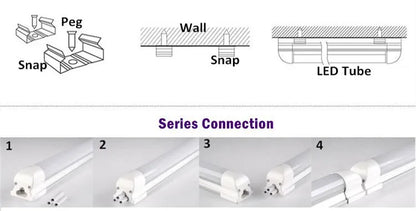LED Tube 10PCS LED T5 Tubes Light 30cm 60cm 90cm 120cm T5 Tubes SMD2835 Brightness LED T5 Lamp Tube AC86-265V for Room Lighting - GlowMart
